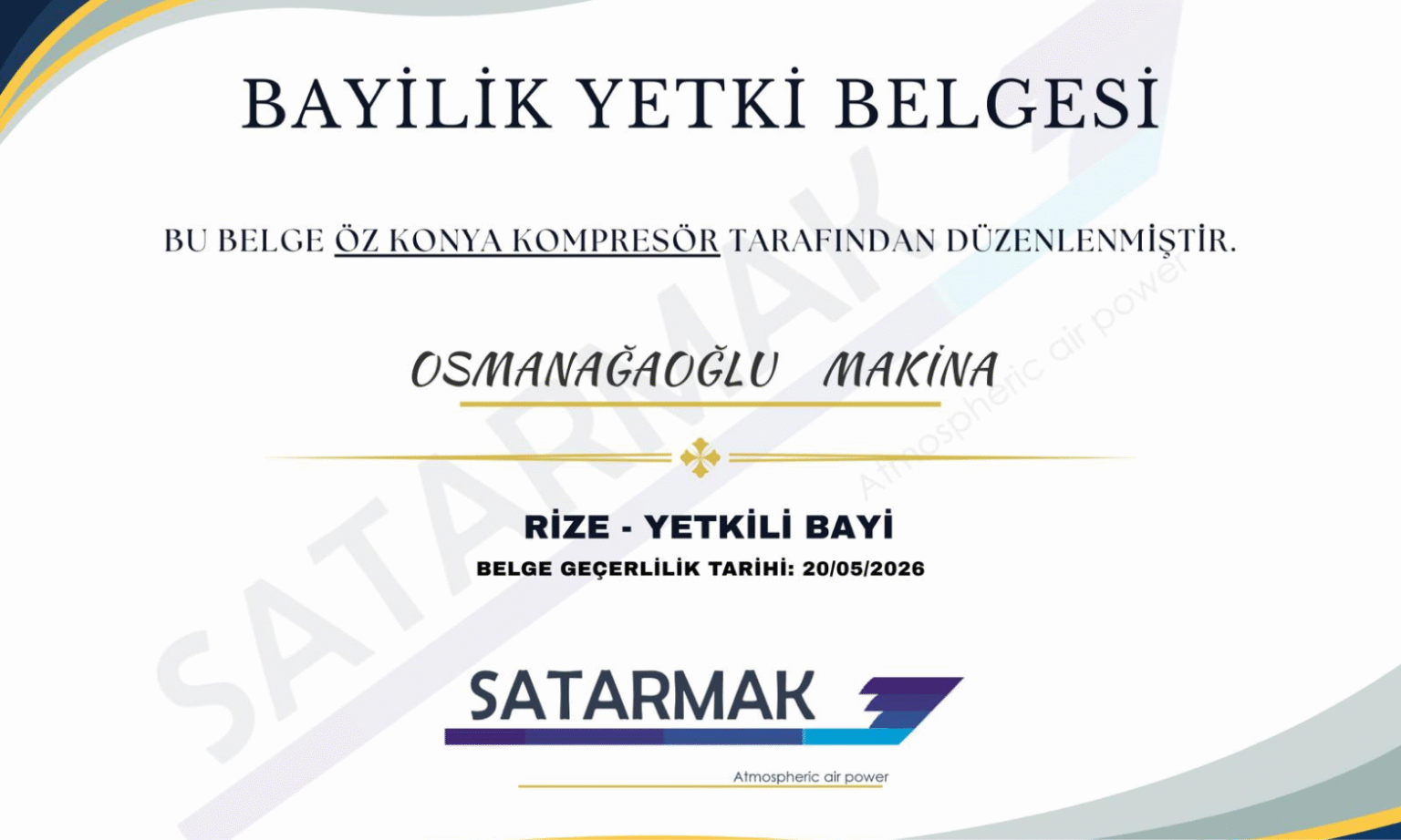 Satarmak Yetkili Sevisi
